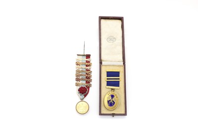 Lot 336 - Two Masonic medals