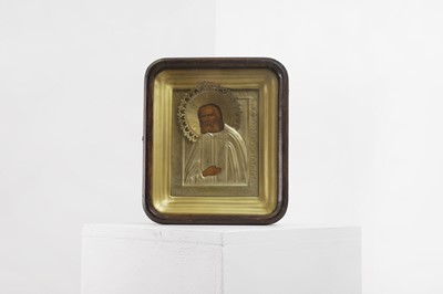 Lot 606 - An icon of Saint Seraphin