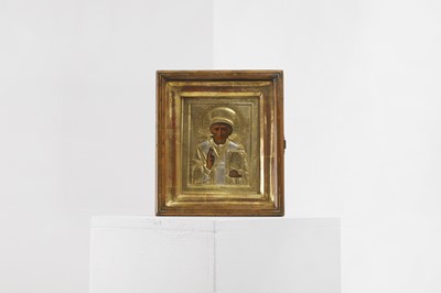 Lot 607 - An icon of Saint Nicholas