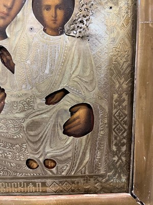 Lot 587 - A Russian icon of The Mother of God of Smolensk
