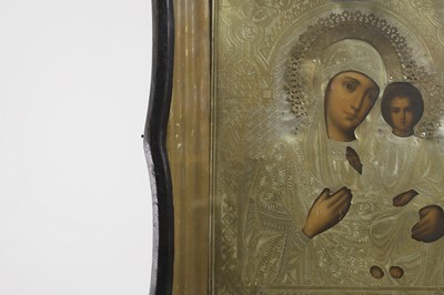 Lot 587 - A Russian icon of The Mother of God of Smolensk