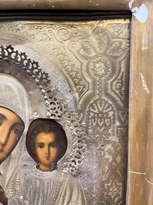 Lot 587 - A Russian icon of The Mother of God of Smolensk