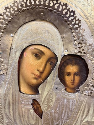 Lot 587 - A Russian icon of The Mother of God of Smolensk