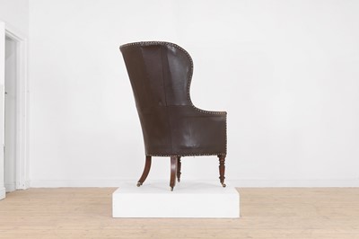 Lot 142 - A George IV mahogany barrel-back armchair