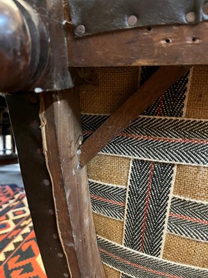 Lot 142 - A George IV mahogany barrel-back armchair