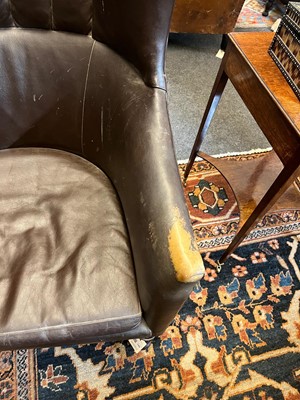 Lot 142 - A George IV mahogany barrel-back armchair