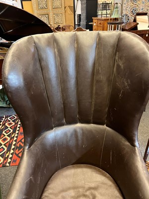 Lot 142 - A George IV mahogany barrel-back armchair