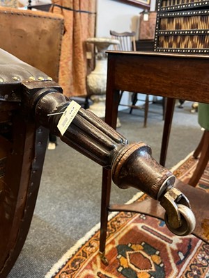 Lot 142 - A George IV mahogany barrel-back armchair