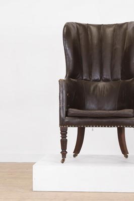 Lot 142 - A George IV mahogany barrel-back armchair