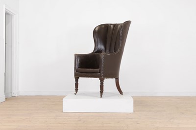 Lot 142 - A George IV mahogany barrel-back armchair