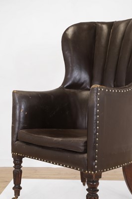 Lot 142 - A George IV mahogany barrel-back armchair