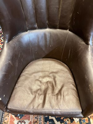Lot 142 - A George IV mahogany barrel-back armchair