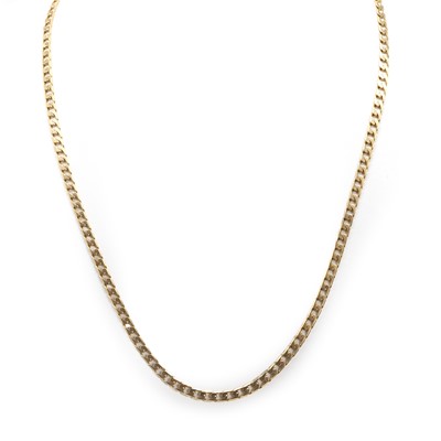 Lot 457 - A 9ct gold solid curb link chain