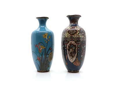 Lot 156 - Two Japanese cloisonné vases