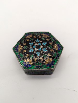 Lot 76 - A group of silver and enamel boxes