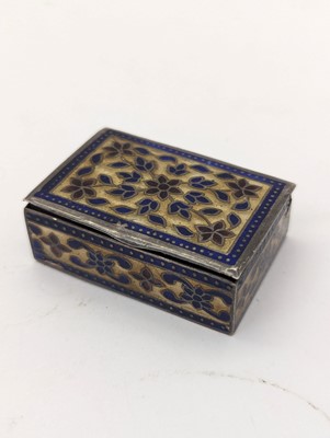 Lot 76 - A group of silver and enamel boxes