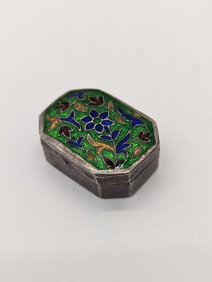 Lot 76 - A group of silver and enamel boxes