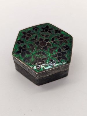 Lot 76 - A group of silver and enamel boxes