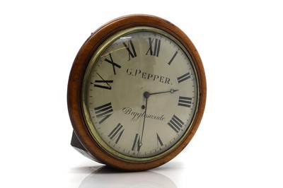 Lot 296 - A mahogany fusee wall clock