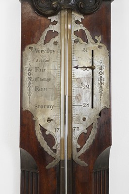 Lot 296 - A George III mahogany stick barometer