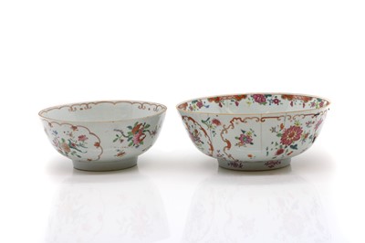 Lot 194 - Two Chinese famille rose punch bowls