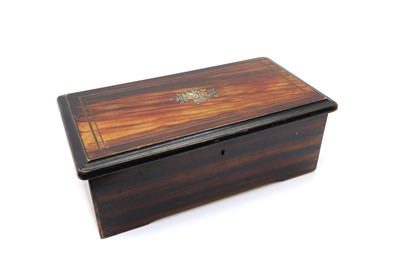 Lot 332 - A Swiss simulated rosewood musical box