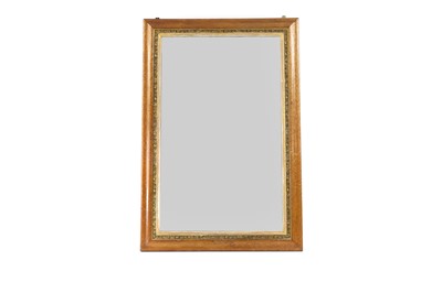 Lot 504 - A burr wood wall mirror