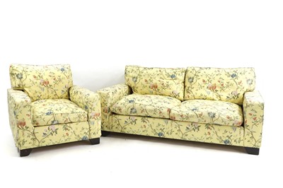 Lot 459 - A settee and matching armchair