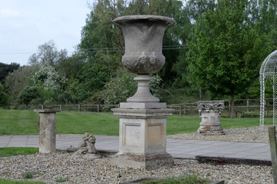 Lot 688 - A monumental carved marble urn