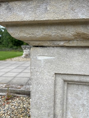 Lot 688 - A monumental carved marble urn