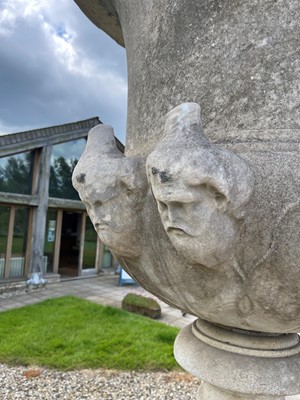 Lot 688 - A monumental carved marble urn