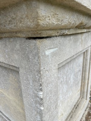 Lot 688 - A monumental carved marble urn