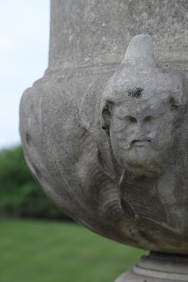 Lot 688 - A monumental carved marble urn