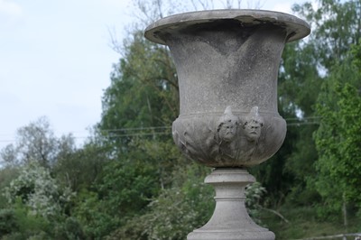 Lot 688 - A monumental carved marble urn