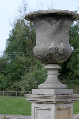 Lot 688 - A monumental carved marble urn