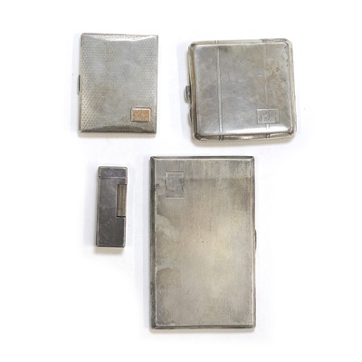 Lot 438 - A small group of cigarette cases and a lighter