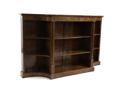 Lot 432 - A Regency satinwood breakfront bookcase