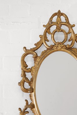 Lot 473 - A small George II giltwood pier mirror