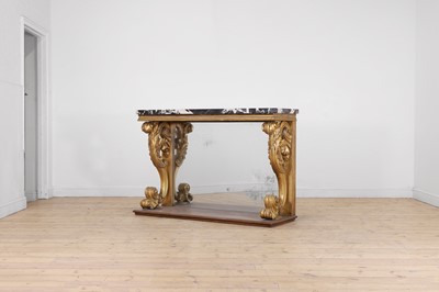 Lot 514 - A Regency carved and giltwood console table