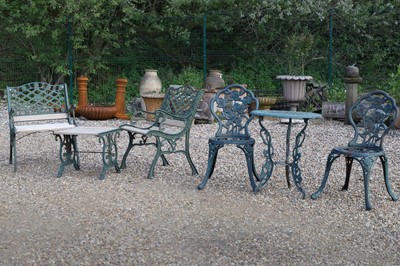 Lot 575 - A cast iron bistro set