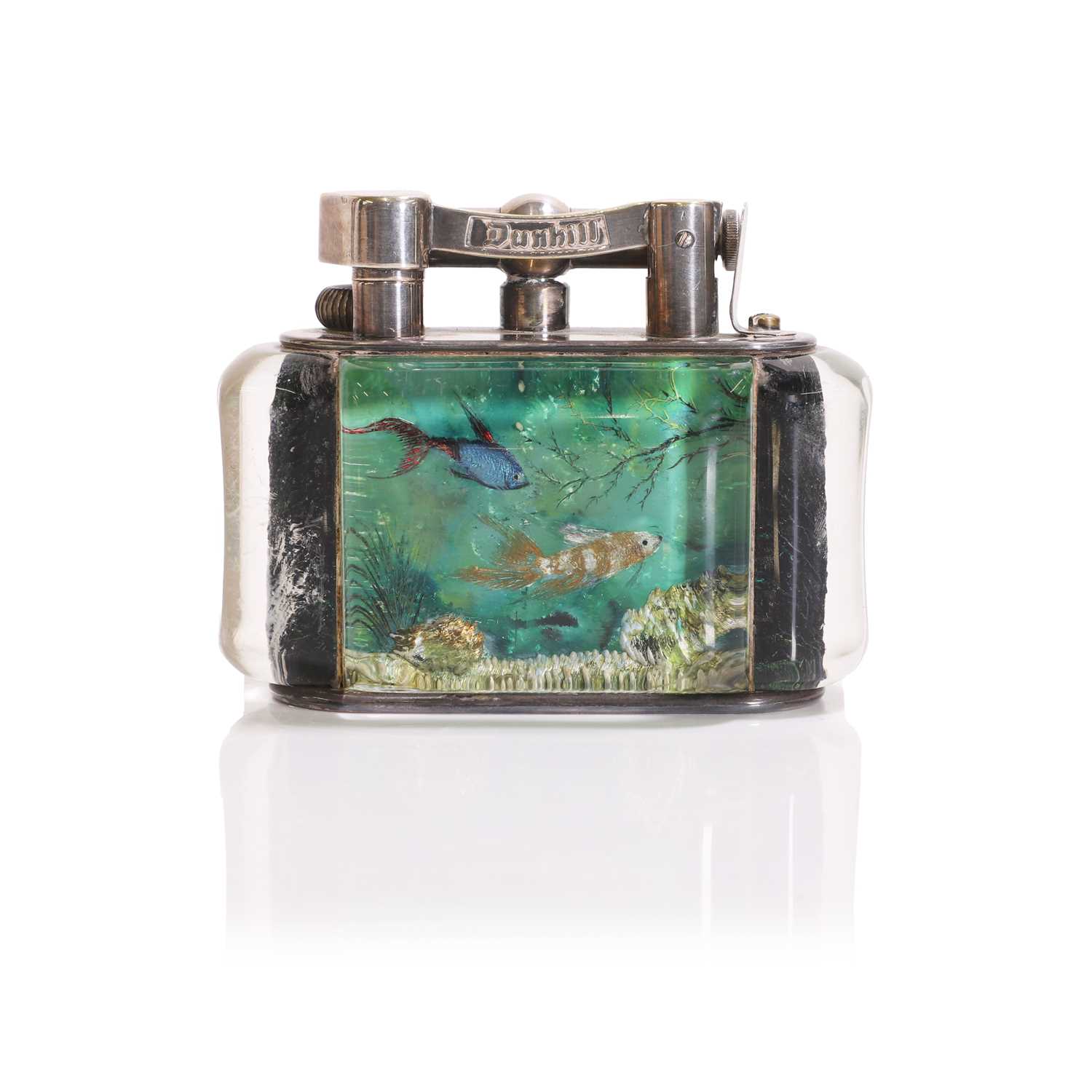 Lot 218 - A Dunhill 'Aquarium' lighter