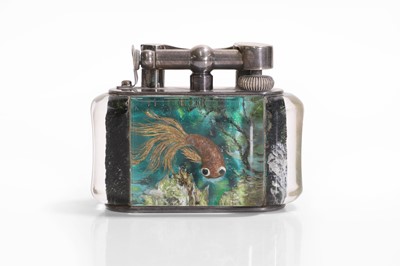 Lot 218 - A Dunhill 'Aquarium' lighter