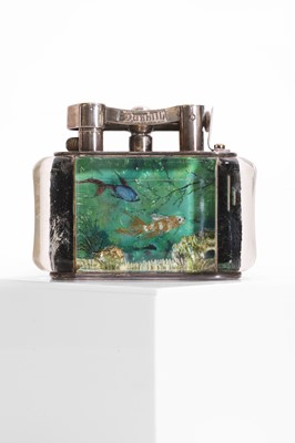 Lot 218 - A Dunhill 'Aquarium' lighter