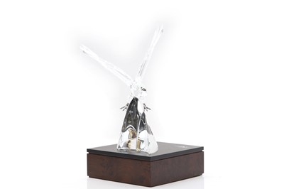 Lot 288 - A Swarovski silver and crystal glass eagle