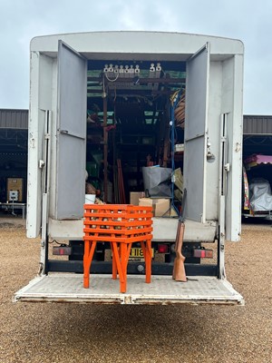 Lot 163 - A 1980 Bedford rigid body lorry, containing a showman's hoopla, shooting gallery and a coconut shy