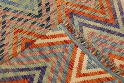 Lot 338 - A contemporary wool flat-weave runner