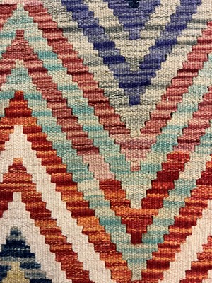 Lot 338 - A contemporary wool flat-weave runner