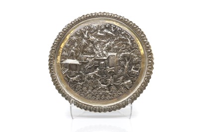 Lot 52 - An Indian silver charger