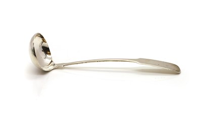 Lot 66 - A Scottish Provincial silver Fiddle pattern sauce ladle