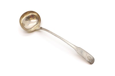 Lot 60 - An Anglo Indian silver soup ladle